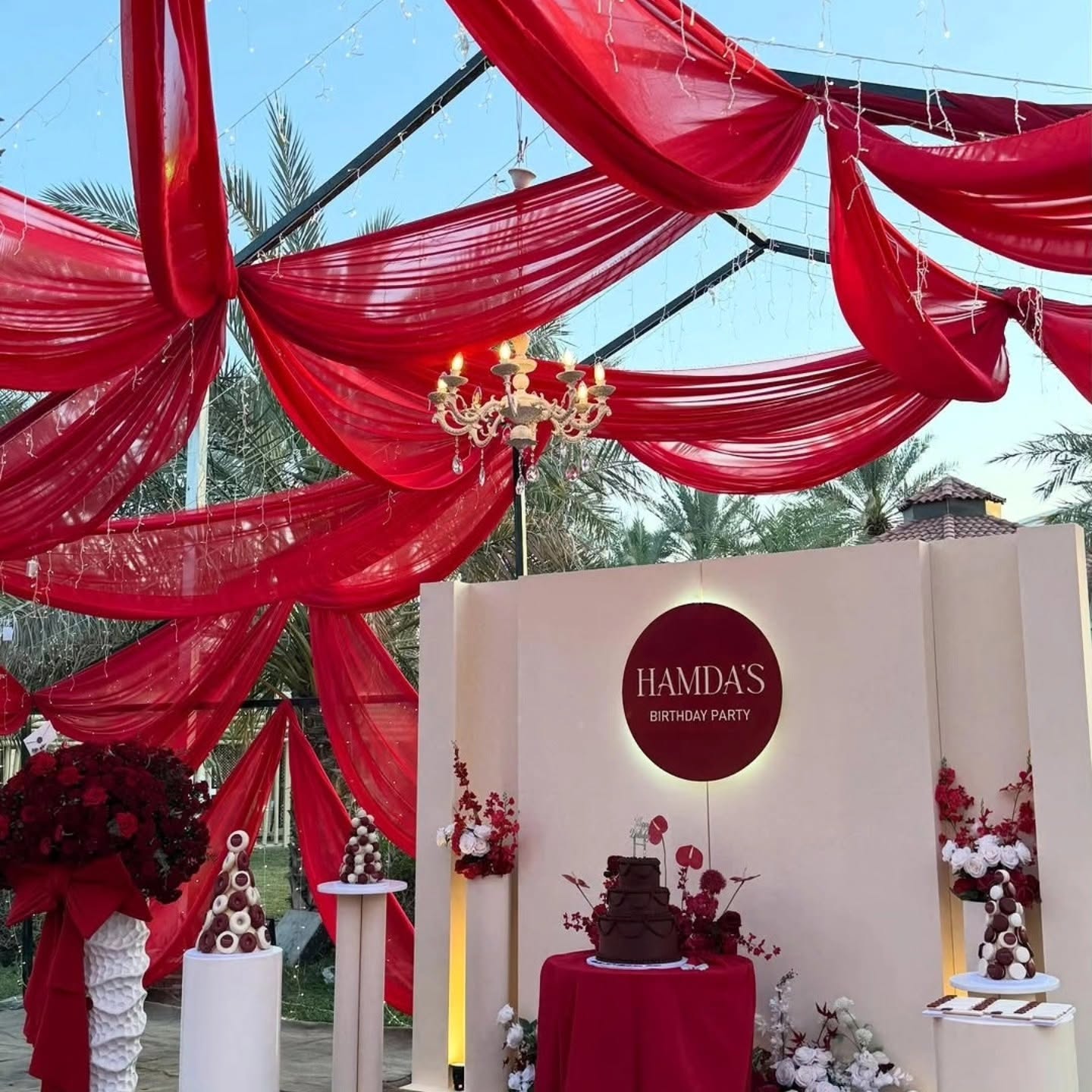 Premier Events & Decor personalized birthday backdrop